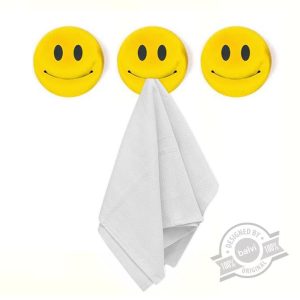 Handdoekhouders Smile – Set van 3 vrolijke houders zonder boren | Balvi