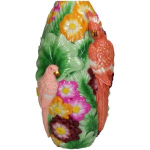 Vaas Vogels Met Bloemen H30