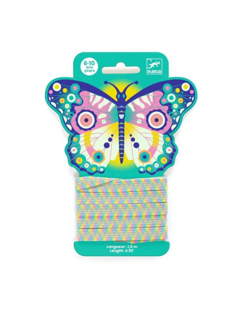 Djeco Springelastiek Vlinder – Kleurrijk Elastiekspel voor Buiten