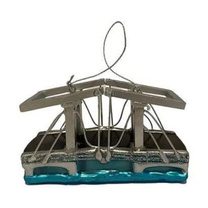 Kerstbal Magere Brug Amsterdam Zilver