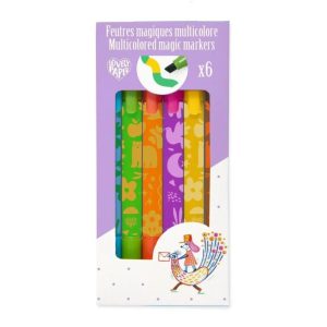 Magische multicolor stiften – Set van 6 markers met kleureffect – Djeco