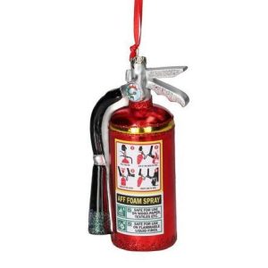 Kerstbal Brandblusser – Handgemaakt Glazen Ornament van Gift Company