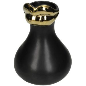 Vaas Lippen Goud Zwart H20