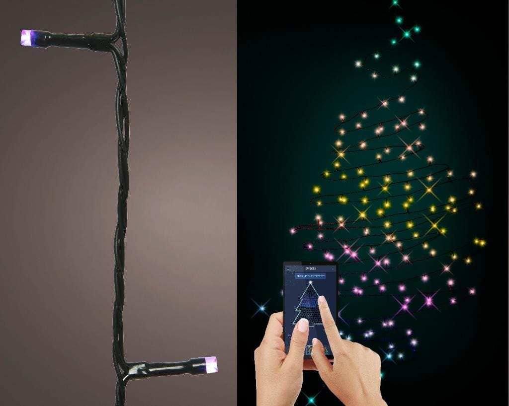 Kerstboomlampjes Led Multicolor 200 Lichts App Gestuurd - Afbeelding 4