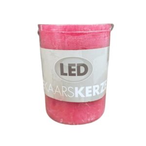 LED Kaars Roze – Realistische Waslook (10×7 cm)
