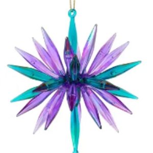 Kerstbal Acryl Peacock Starburst B