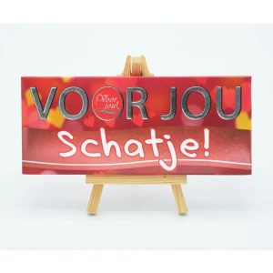 Wensreep Schatje – Fairtrade Belgische melkchocolade cadeaureep
