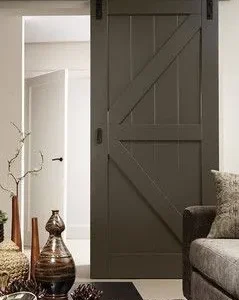 Barndeur Vurenhout onbehandeld incl Railset