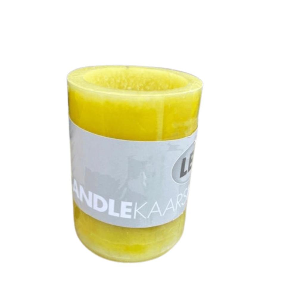 LED Kaars Geel – Open Bovenrand & Realistische Waslook (10×7 cm) - Afbeelding 2
