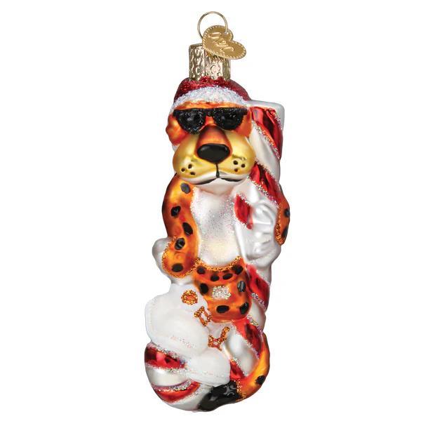 Kerstbal Chester Cheetah op Zuurstok – Old World Christmas - Afbeelding 3