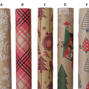 Rol Kerstinpakpapier Papier Bruin A