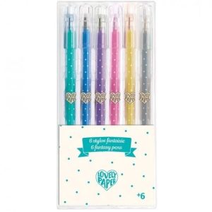 Djeco Glitter Gel Pennen – Set van 6 kleuren (Lovely Paper, 6+)