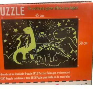 Glow in the Dark Puzzel Dino – 100 stukjes | 30 × 45 cm - Afbeelding 3
