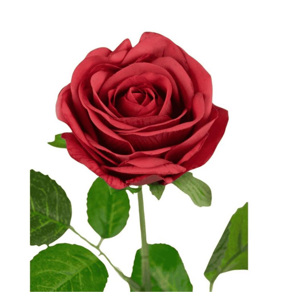 Kunstroos “Emine” Real Touch Rood 43 cm – Realistische kunstbloem Greenmoods - Afbeelding 3