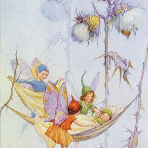 Ansichtkaart Elfjes in Hangmat