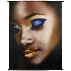 Wandkleed Velvet Make-up Lady – Luxe velvet wanddoek met roede en beugels (170 x 140 cm, Kersten BV)