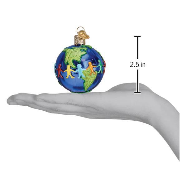 Kerstbal Wereld Vrede – Handgemaakt Glazen Ornament van Old World Christmas - Afbeelding 6