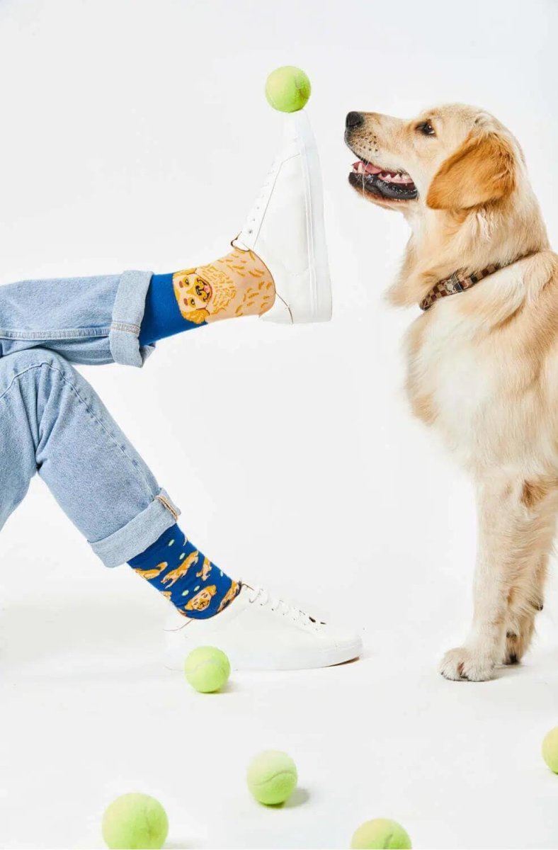 Many Mornings Mismatch Sokken – Golden Boy – Golden Retriever Sokken – Maat 39-42 – Hondenfans opgelet! - Afbeelding 3