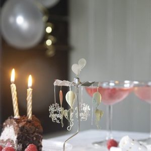 Angel Chimes Happy Birthday Goud/Zilver