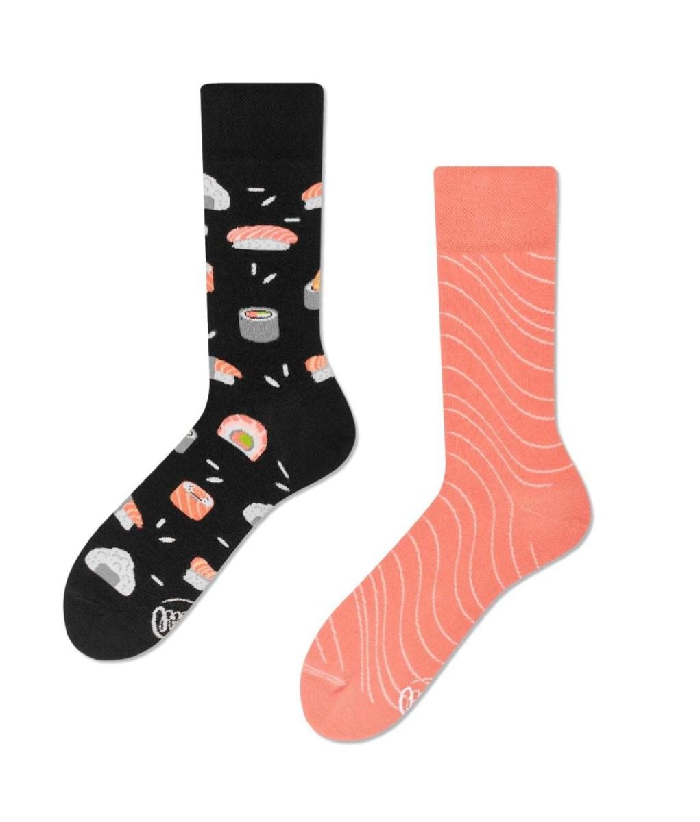 Many Mornings Mismatch Sokken – Sushi Roll – Maat 39-42 – Foodie Sokken – Zalm & Rijst