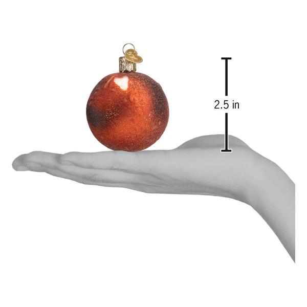 Kerstbal Mars – Handgemaakt glazen planeetornament (6,5 cm hoog) - Afbeelding 6