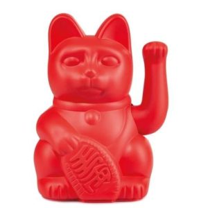 Lucky Cat- Zwaaiende Kat Rood