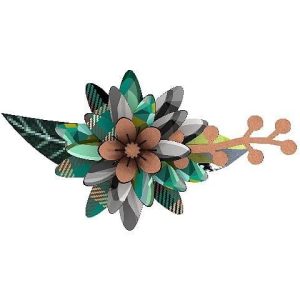 Bloem Rhapsody in blue – Wanddecoratie van Miho Design