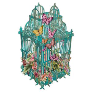 3D Wenskaart Tropical Cage – Laser cut kaart met envelop