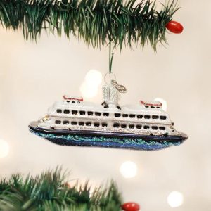 Kerstbal Veerboot – Handgemaakt glazen ornament van Old World Christmas