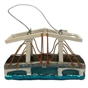 Kerstbal Magere Brug Amsterdam Wit