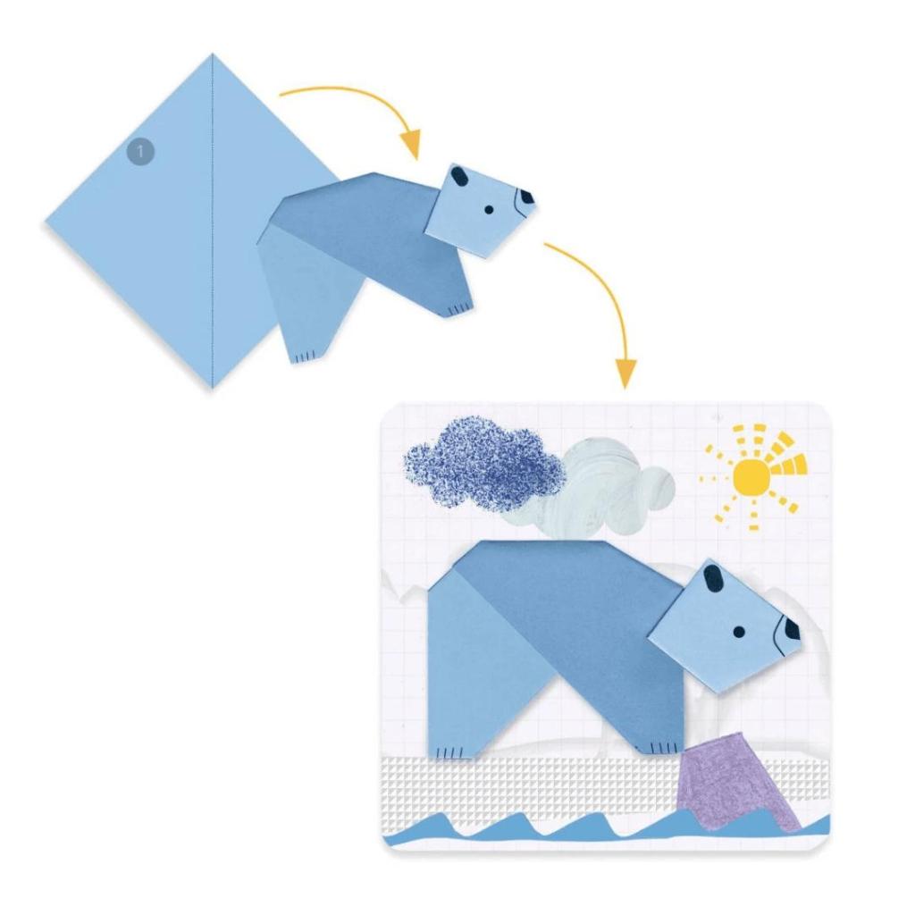 Djeco Origami – Eerste vouwsels: Dieren vouwen (4-7 jaar) - Afbeelding 3