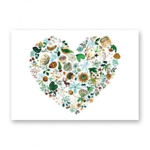 Dubbele kaart Heart full of green