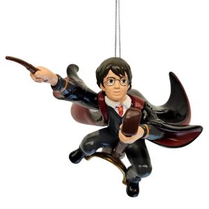 Kerstbal Harry Potter op Bezem – Handbeschilderd ornament van Kurt Adler