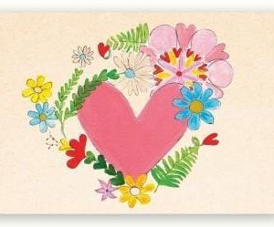 Postkaart Bloemen Liefde