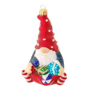 Kerstbal Kabouter met Cadeautjes