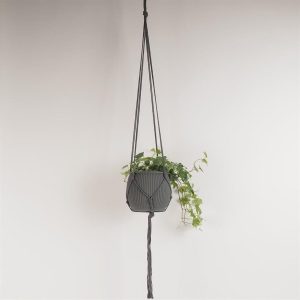Grey Plant hanger 100% cotton L120 cm.