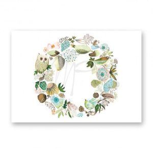 Dubbele kaart Lovely Green Wreath