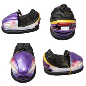 Kerstbal Botsauto Paars – Glazen kerstornament in retro botsautovorm (12 cm)