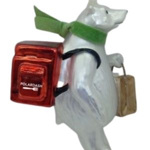 Kerstbal Ijsbeer Pizzabezorger