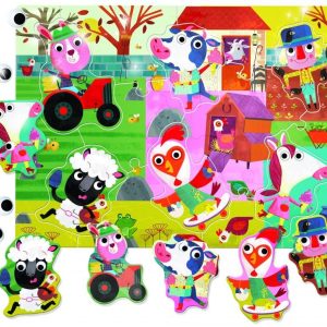 Puzzel De Boerderij met Wiebeloogjes (3+)