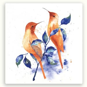 Zintenz Kaart – Twee Vogels op Tak | 13,5 x 13,5 cm