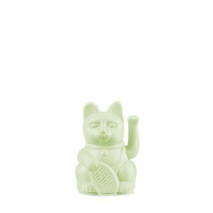 Lucky Cat Mini Lichtgroen – Maneki Neko wuivende kat (10 cm)