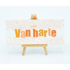 Wensreep Van harte – Fairtrade Belgische melkchocolade cadeaureep