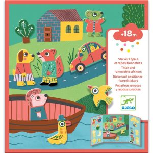 Djeco Herplakbare stickers Dieren in het Park