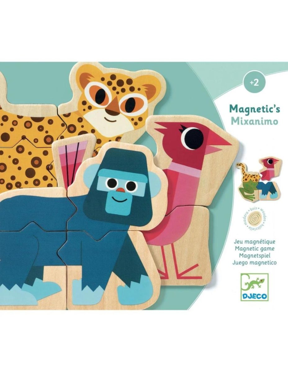Djeco Magnetic’s Mixanimo – Magnetisch houten spel met dieren (24-delig)