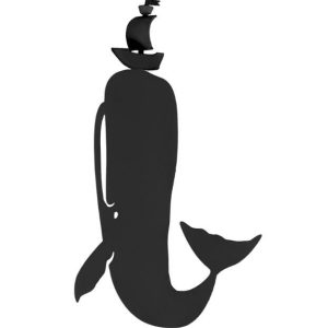 Boekenlegger Moby Dick – Zwarte walvis boekenlegger van Balvi