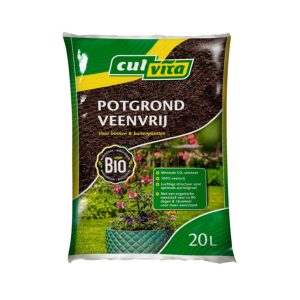 Culvita Potgrond Veenvrij 20L – Duurzame, luchtige potgrond zonder veen