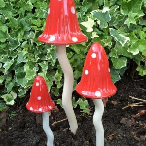 Paddenstoel Punthoed Rood met witte stippen M