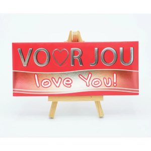 Wensreep Love You – Fairtrade Belgische melkchocolade cadeaureep