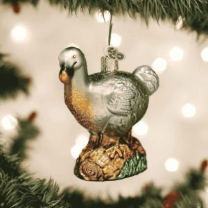 Kerstbal Dodo – Mondgeblazen & Handbeschilderd – 9,5 cm